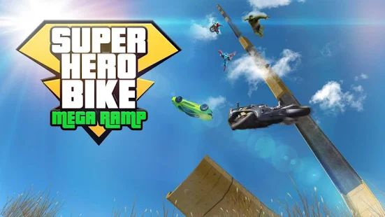 Скачать взломанную Супер Герой Мега Скат - Мото Вождение И Гонка [МОД открыто все] на Андроид - Версия 4.3 apk