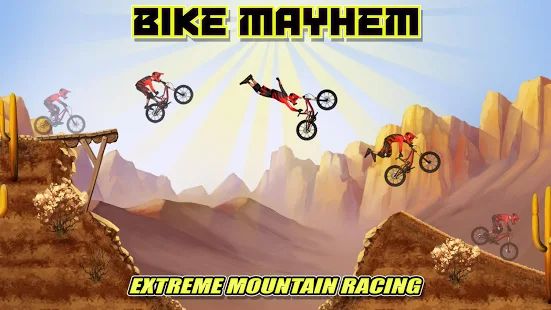 Скачать взломанную Bike Mayhem Mountain Racing [МОД открыто все] на Андроид - Версия 1.5 apk