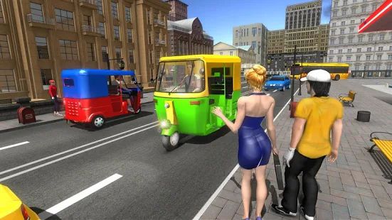 Скачать взломанную Modern Tuk Tuk Auto Rickshaw: Free Driving Games [МОД безлимитные деньги] на Андроид - Версия 1.5 apk