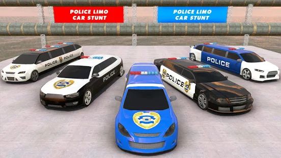 Скачать взломанную Police Limo Car Stunts GT Racing: Ramp Car Stunt [МОД открыто все] на Андроид - Версия 2.3 apk