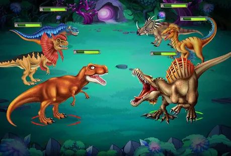 Скачать взломанную Dino Battle [МОД много монет] на Андроид - Версия 11.69 apk