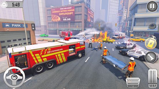 Скачать взломанную пожарная машина : пожарные пожарные машины [МОД открыто все] на Андроид - Версия 1.0 apk