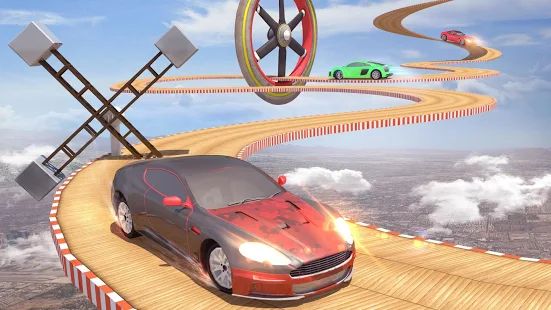 Скачать взломанную Mega Ramp Car Stunts Racing: Невозможные трассы 3D [МОД много монет] на Андроид - Версия 2.2.5 apk