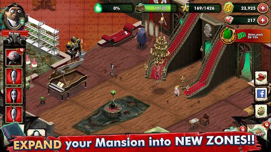 Скачать взломанную Addams Family: Mystery Mansion - The Horror House! [МОД много монет] на Андроид - Версия 0.2.4 apk