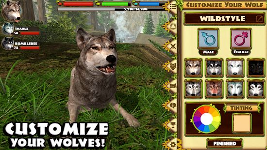 Скачать взломанную Ultimate Wolf Simulator [МОД много монет] на Андроид - Версия Зависит от устройства apk