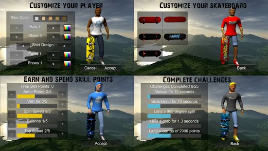 Скачать взломанную Skating Freestyle Extreme 3D [МОД открыто все] на Андроид - Версия Зависит от устройства apk