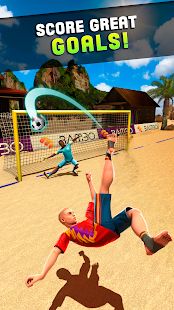 Скачать взломанную Shoot Цель Пляжный футбол [МОД открыто все] на Андроид - Версия 1.3.8 apk
