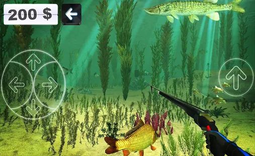 Скачать взломанную Охота подводная 3D [МОД открыто все] на Андроид - Версия 1.21 apk