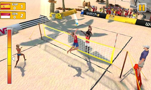 Скачать взломанную Пляжный волейбол 3D [МОД много монет] на Андроид - Версия 1.0.4 apk