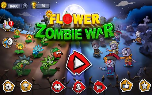 Скачать взломанную Flower Zombie War [МОД открыто все] на Андроид - Версия 1.1.7 apk