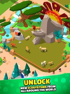 Скачать взломанную Idle Zoo Tycoon 3D - Animal Park Game [МОД открыто все] на Андроид - Версия 1.6.13 apk