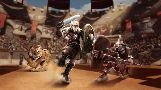 Скачать взломанную Gladiator Heroes - файтинг и стратегия [МОД безлимитные деньги] на Андроид - Версия 3.4.5 apk