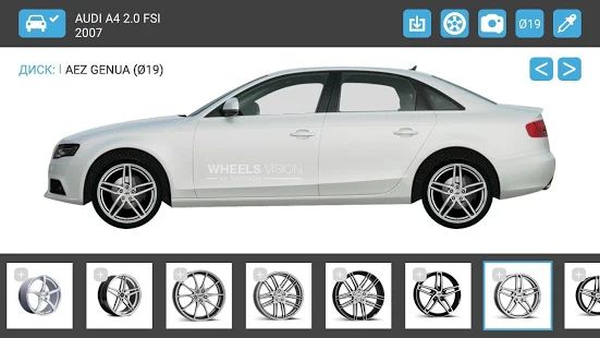 Скачать WheelsVision диски на авто [Полная] на Андроид - Версия 1.1.11 apk
