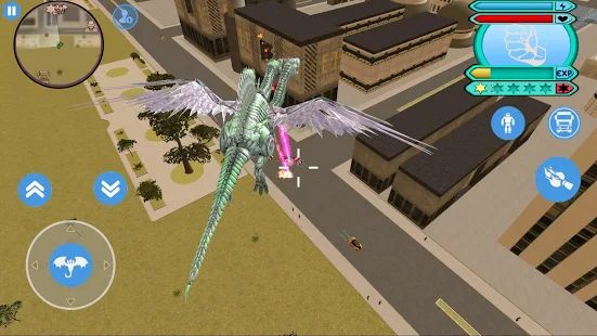 Скачать Flying Dragon Robot Transform Vice Town [Неограниченные функции] на Андроид - Версия 1.0 apk