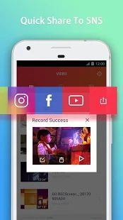 Скачать GO Recorder—средство записи экрана и видеоредактор [Разблокированная] на Андроид - Версия 2.00 apk