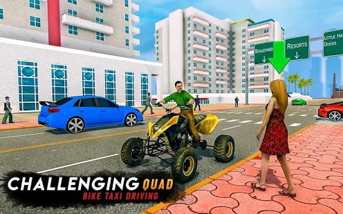 Скачать ATV Велосипед город Такси Такси - Quad Вождение , [Без Рекламы] на Андроид - Версия 1.1.4 apk