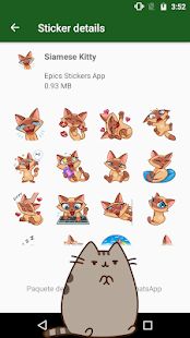 Скачать WAstickerApps коты и котята Наклейки [Встроенный кеш] на Андроид - Версия 1.8 apk