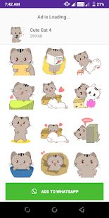 Скачать WAStickerApps Cute Cat Stickers [Встроенный кеш] на Андроид - Версия 1.4 apk