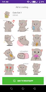 Скачать WAStickerApps Cute Cat Stickers [Встроенный кеш] на Андроид - Версия 1.4 apk