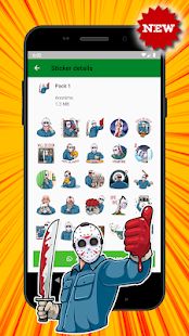 Скачать Ужасные наклейки - WAStickerApps [Полная] на Андроид - Версия 1.0 apk
