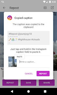 Скачать Repost Photo & Video for Instagram [Разблокированная] на Андроид - Версия 1.1.4 apk