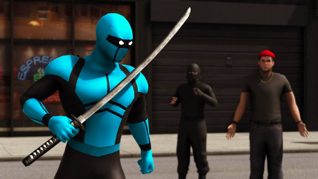 Скачать взломанную Blue Ninja : Superhero Game [МОД открыто все] на Андроид - Версия 0.9.4 apk