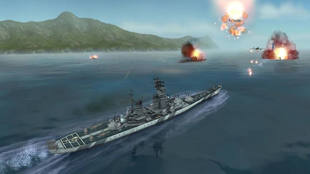 Скачать взломанную Морская битва: Мировая война [МОД открыто все] на Андроид - Версия 0.7.2 apk