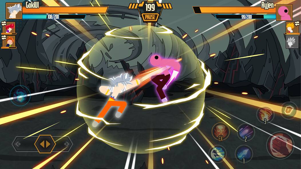Скачать взломанную Stickman Dragon Fight - Super  [МОД открыто все] на Андроид - Версия 2.3.7 apk