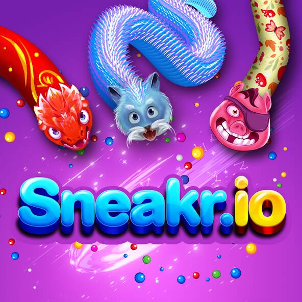 Скачать взломанную Sneak.io - Игра про змей [МОД открыто все] на Андроид - Версия 0.4.2 apk