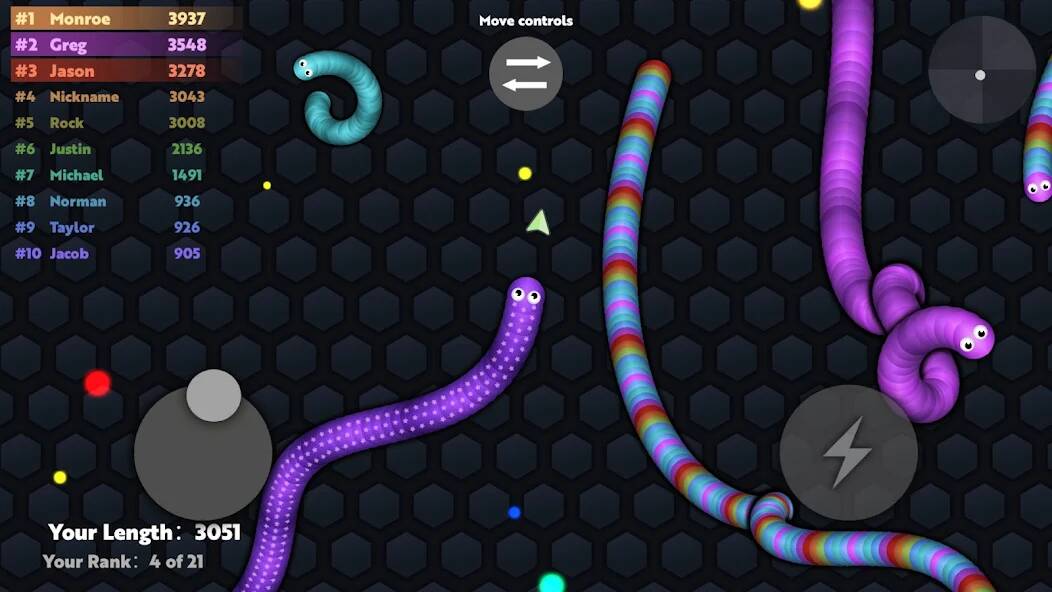 Скачать взломанную Slide.io - Голодная змейка [МОД много монет] на Андроид - Версия 0.1.5 apk