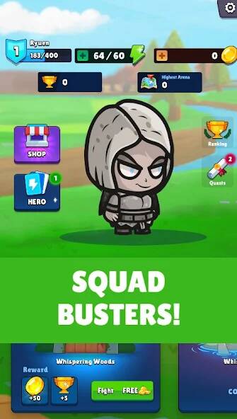 Скачать взломанную Squad Heroes: PvP Buster [МОД безлимитные деньги] на Андроид - Версия 0.7.6 apk