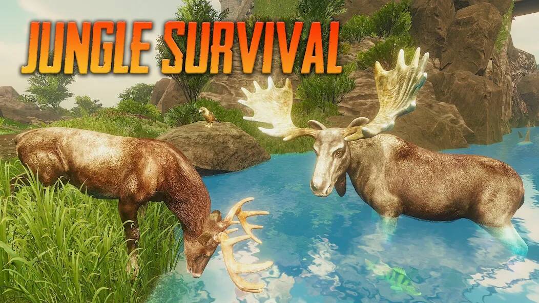 Скачать взломанную The Moose - Animal Simulator [МОД много монет] на Андроид - Версия 1.8.2 apk