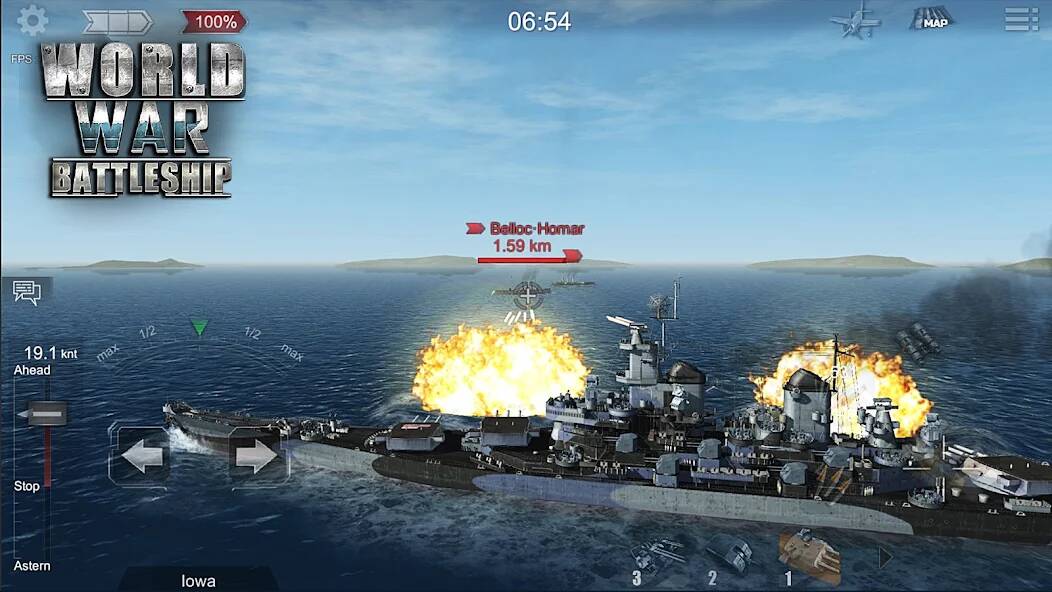 Скачать взломанную мировой войны :Линкор Корабли [МОД много монет] на Андроид - Версия 1.9.2 apk