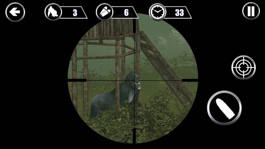 Скачать взломанную Gorilla Hunter: Охотничьи игры [МОД много монет] на Андроид - Версия 0.6.8 apk