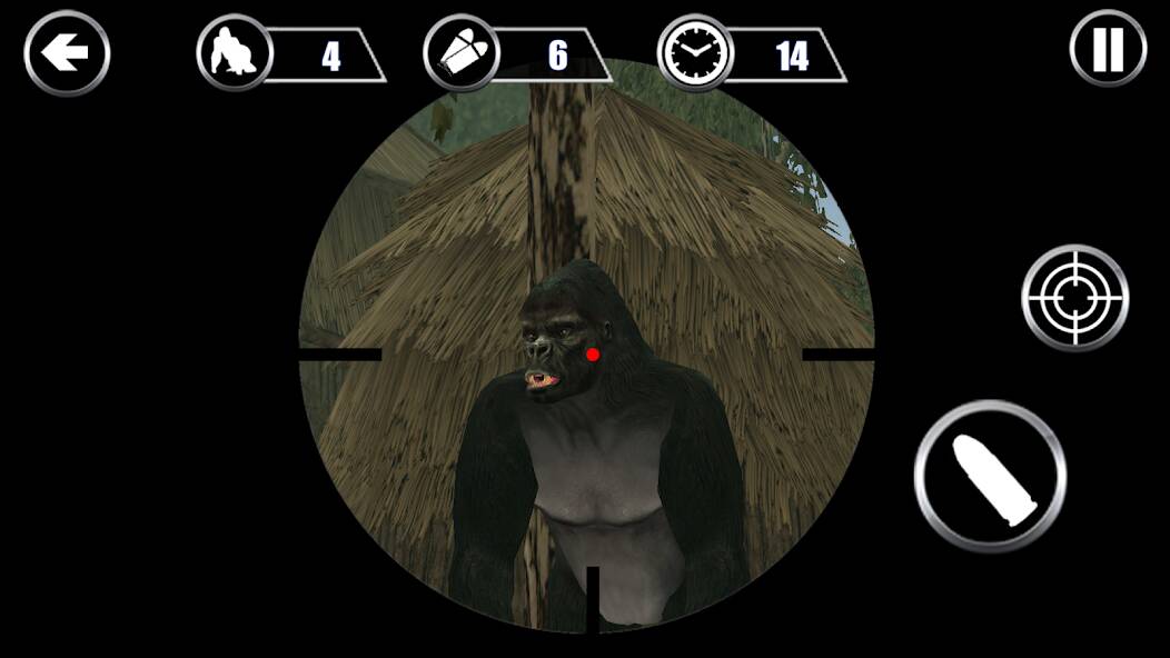 Скачать взломанную Gorilla Hunter: Охотничьи игры [МОД много монет] на Андроид - Версия 0.6.8 apk