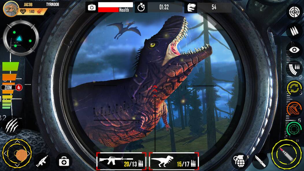 Скачать взломанную Real Dino Hunting Gun Games [МОД много монет] на Андроид - Версия 0.2.8 apk