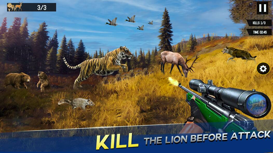 Скачать взломанную Sniper Animal Shooting Games [МОД много монет] на Андроид - Версия 1.3.3 apk