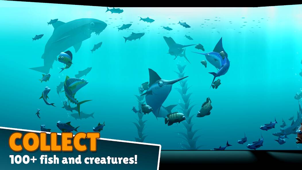 Скачать взломанную Creatures of the Deep: Fishing [МОД открыто все] на Андроид - Версия 2.5.8 apk