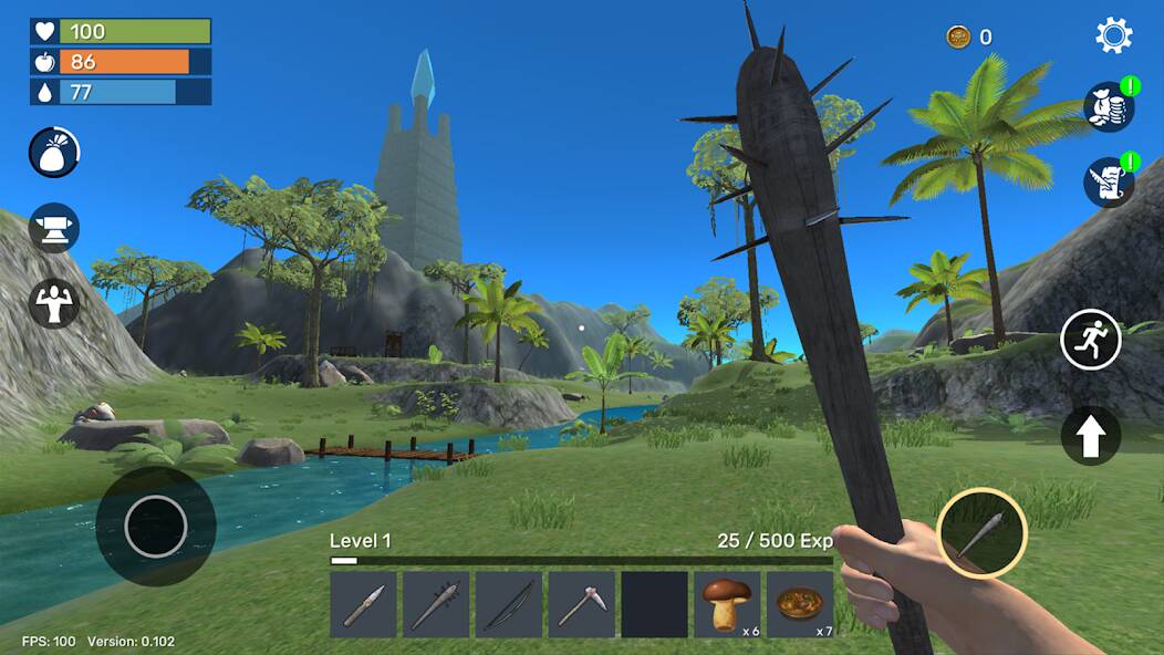 Скачать взломанную Uncharted Island: Survival RPG [МОД безлимитные деньги] на Андроид - Версия 0.2.3 apk