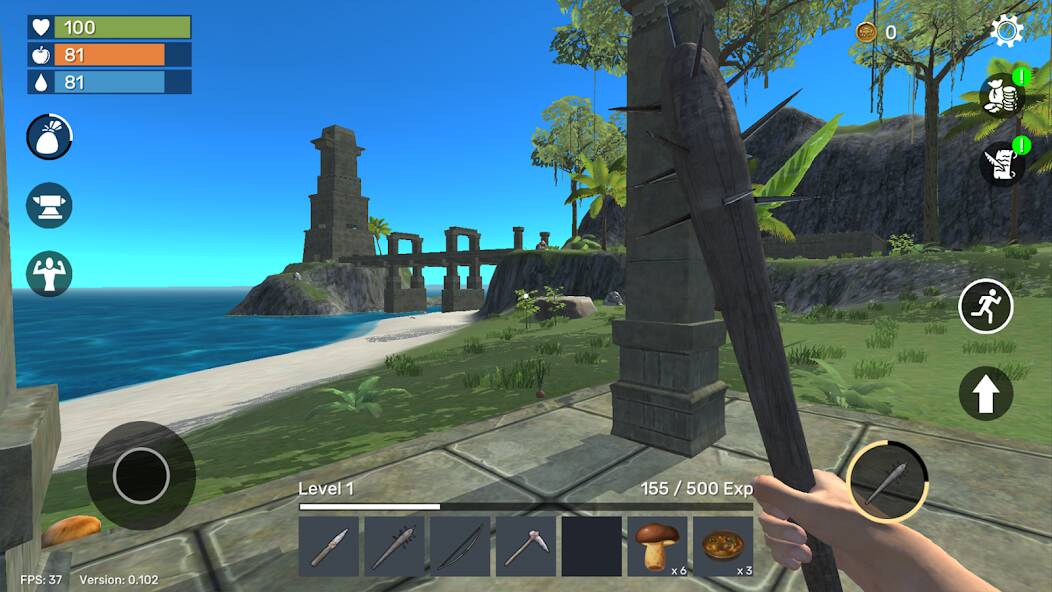 Скачать взломанную Uncharted Island: Survival RPG [МОД безлимитные деньги] на Андроид - Версия 0.2.3 apk