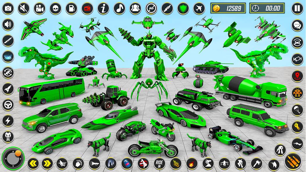 Скачать взломанную Dino Robot - Car Robot Games [МОД безлимитные деньги] на Андроид - Версия 2.5.1 apk