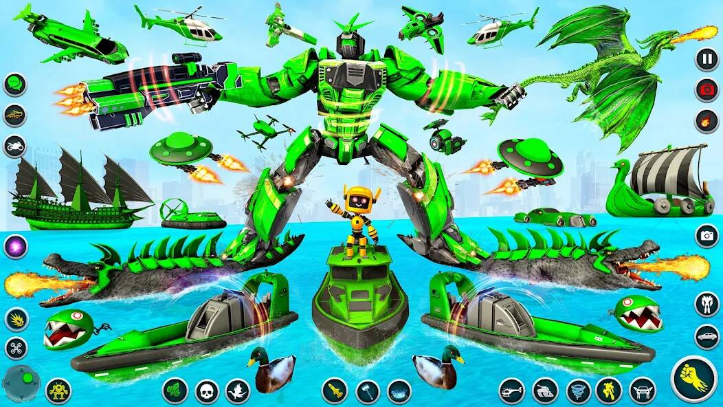 Скачать взломанную Dino Robot - Car Robot Games [МОД безлимитные деньги] на Андроид - Версия 2.5.1 apk