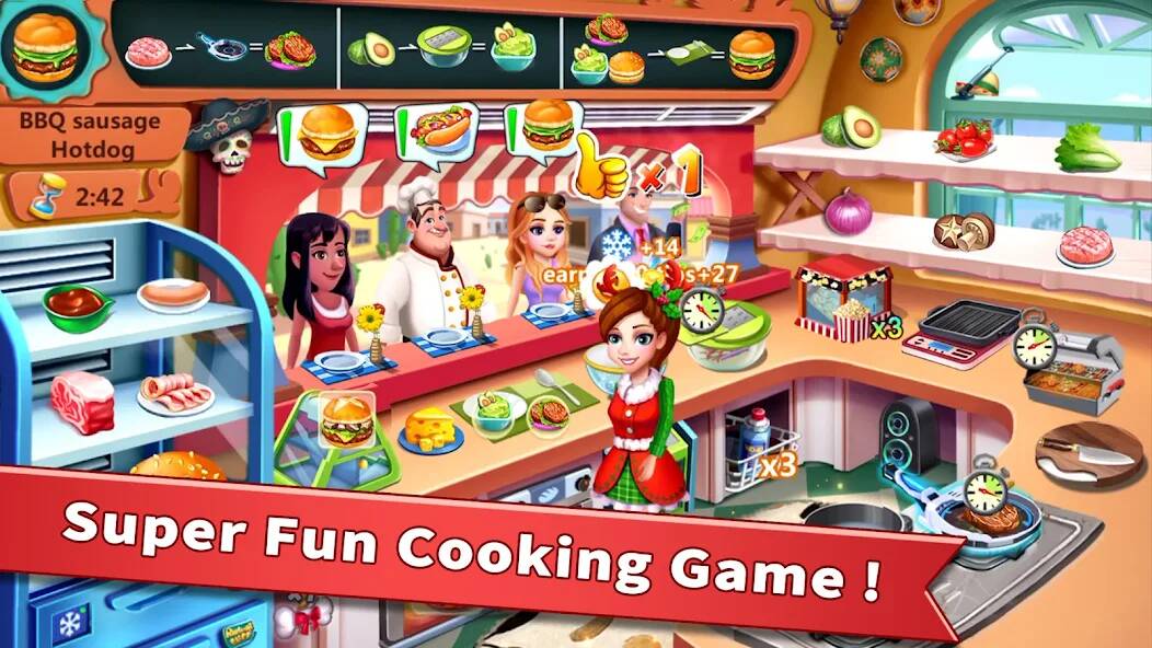 Скачать взломанную Rising Super Chef - Cook Fast [МОД безлимитные деньги] на Андроид - Версия 2.7.7 apk