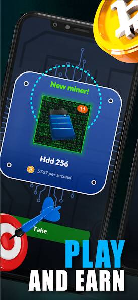 Скачать взломанную Merge Crypto Miner: Earn Money [МОД много монет] на Андроид - Версия 0.4.2 apk
