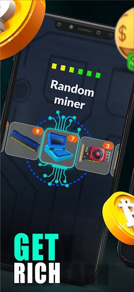 Скачать взломанную Merge Crypto Miner: Earn Money [МОД много монет] на Андроид - Версия 0.4.2 apk
