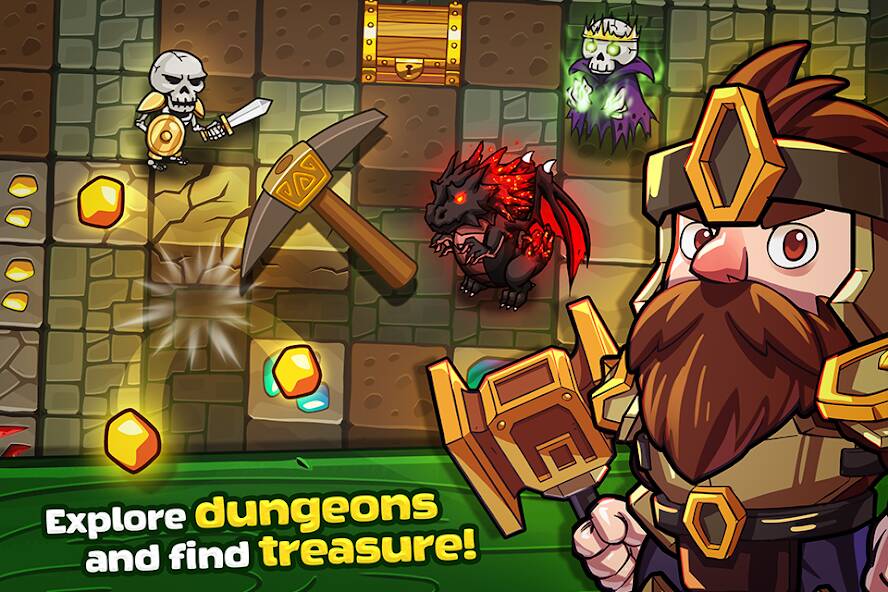 Скачать взломанную Mine Quest: Dwarven Adventure [МОД открыто все] на Андроид - Версия 0.5.5 apk