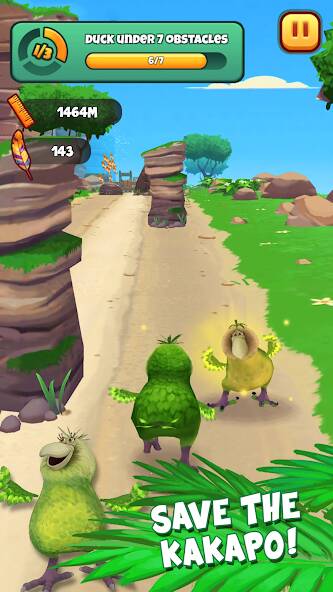 Скачать взломанную Kakapo Run: Animal Rescue Game [МОД безлимитные деньги] на Андроид - Версия 0.4.8 apk