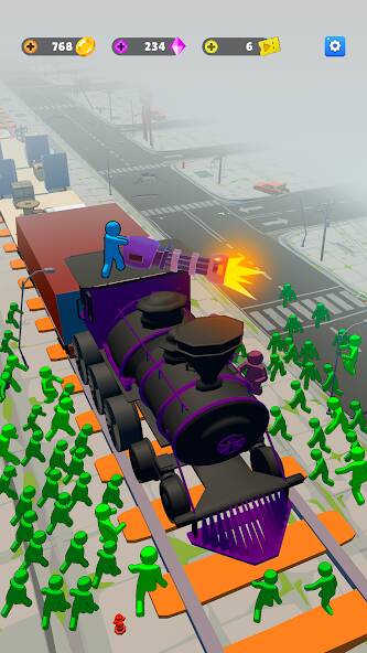 Скачать взломанную Train Defense: Зомби Игра [МОД много монет] на Андроид - Версия 1.4.4 apk