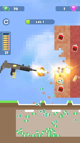 Скачать взломанную Gun Crusher: Aнти стресс игра [МОД много монет] на Андроид - Версия 1.7.3 apk