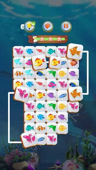 Скачать взломанную Mahjong Connect Fish World [МОД безлимитные деньги] на Андроид - Версия 2.1.1 apk